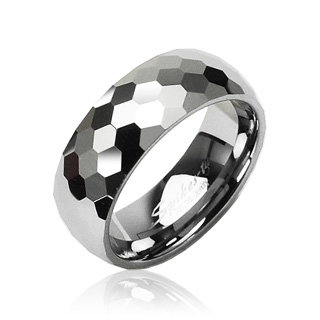 Bague couple tungstene Disco