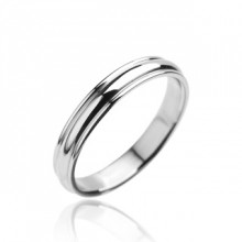 Bague mixte acier � 3 bandes