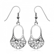 Boucles d'oreilles pendantes vintage � tourbillons