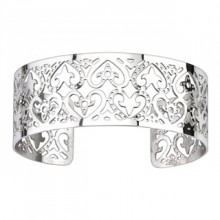 Bracelet acier modulable ajour� � coeurs style ornemental