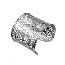 Bracelet acier modulable large � mozaique ajour�e