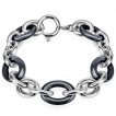 Bracelet femme � boucles d'acier et c�ramique