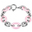 Bracelet femme � boucles d'acier et c�ramique