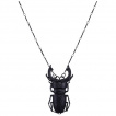 Collier gothique noir � scarab�e - Restyle
