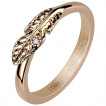 Bague femme � plume sertie en acier cuivr�