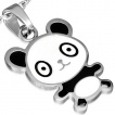 Parure pendentif et boucles d'oreilles � panda
