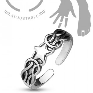 Bague ajustable torsad�e � �toile