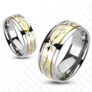 Bague couple titane Compass