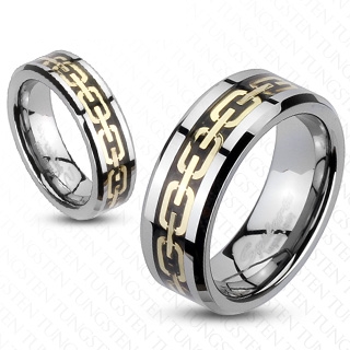 Bague couple tungstene Shackle