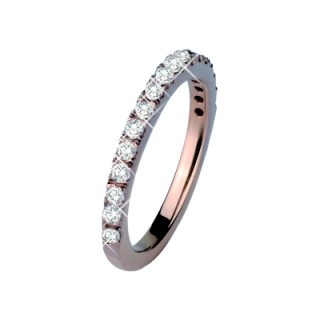 Bague femme acier style diad�me cuivr�