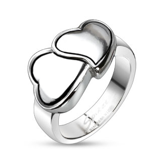 Bague Casse-tête Cœur En Acier Inoxydable - Alliance Personnalisable Gravure - Cadeau Anniversaire, Saint-Valentin, Mariage