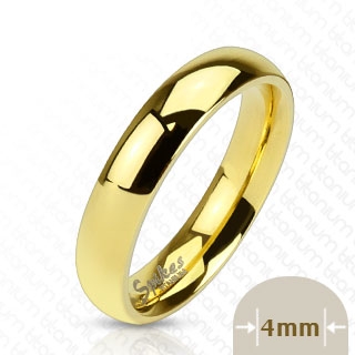 Bague femme titane dor�e style alliance