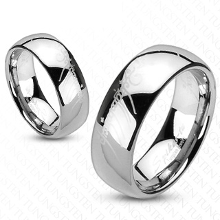 Bague couple tungstene Silvery writings