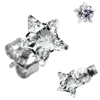 Boucles d'oreilles argent � �toile claire