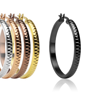 Boucles d'oreilles cr�oles � entailles