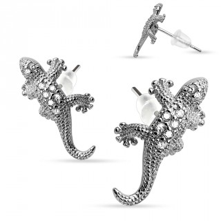 Boucles d'oreilles l�zard en argent 925