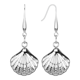 Boucles d'oreilles pendantes � coquillage de mer