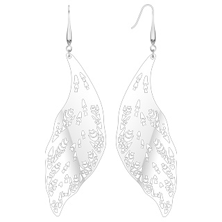 Boucles d'oreilles pendantes � feuille