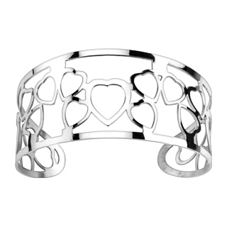 Bracelet acier modulable ajour� � coeurs
