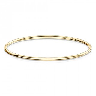 Bracelet femme jonc en acier dor� par ionisation