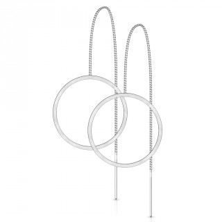 Chaines d'oreilles en acier inox � grand cercle