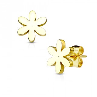 Clous d'oreille dor�s petites fleurs (paire)