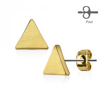 Clous d'oreille triangles dor�s (paire)