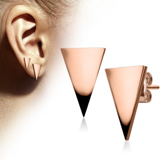 Clous d'oreille triangles en acier cuivr�