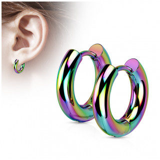 Cr�oles �paisses en acier Arc en ciel (Paire)