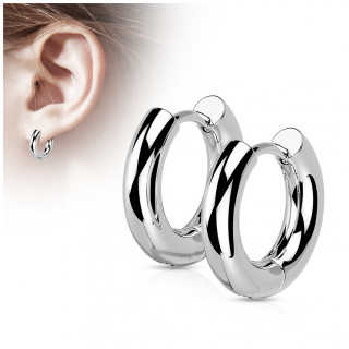 Cr�oles �paisses en acier Argent� (Paire)