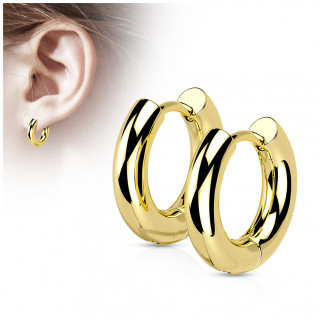 Cr�oles �paisses en acier Dor� (Paire)