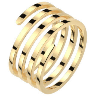 Bague femme spirale dor�e en acier