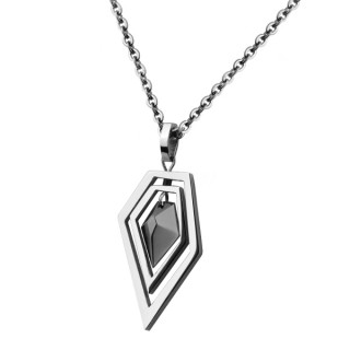 Pendentif acier � pointes design