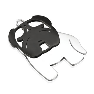 Pendentif acier chien "Bulldog"