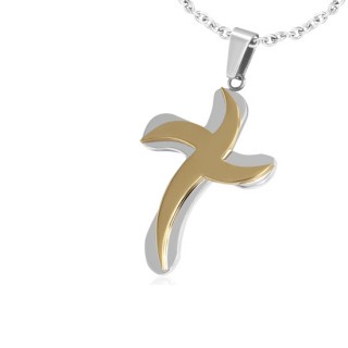 Pendentif acier croix �toil�e