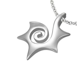 Pendentif acier spirale style �toile