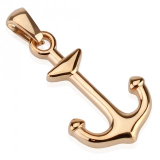 Pendentif ancre de marine en acier cuivr�