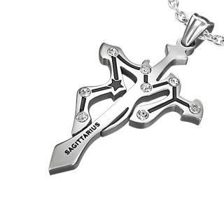 Pendentif Croix zodiaque Sagittaire