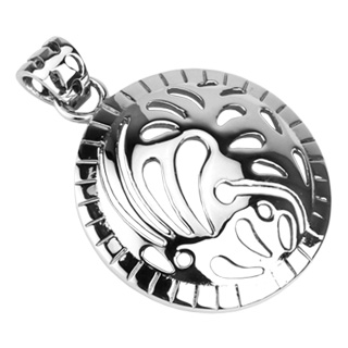 Pendentif femme acier bouclier ajour�