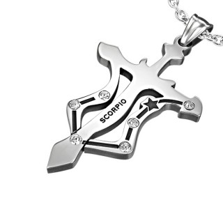 Pendentif Croix zodiaque Scorpion