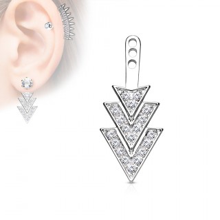 Rajout � chevrons pav�s de strass