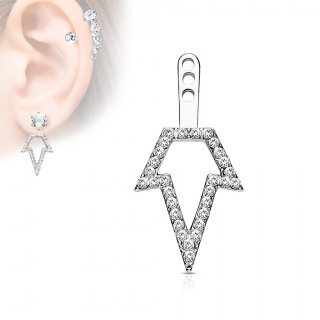 Rajout style g�om�trique pav� de strass